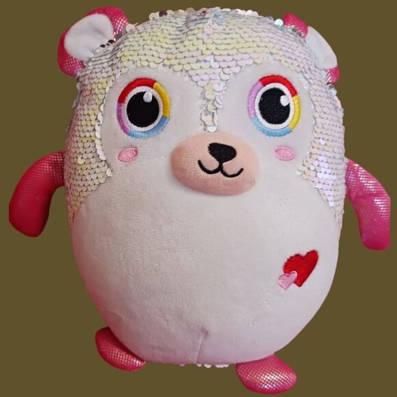 In Motion Design Inc Other - In Motion Design Reversible Sequin Plush Toy With Pink Sparkly Arms & Legs Rainb